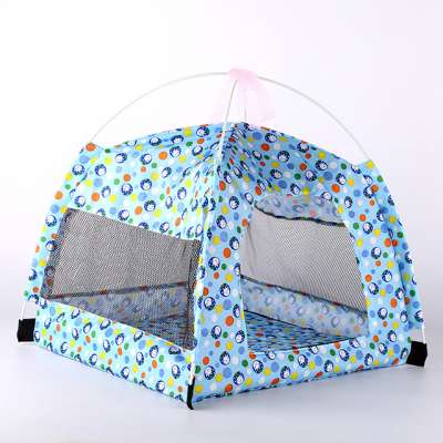 Factory direct sale pet folding tent cat indoor net kennel yarn house with cushions