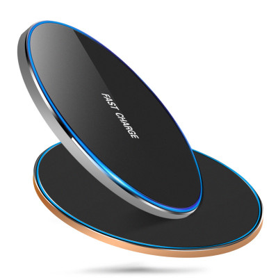 New arrival metal wireless charger, suitable for the ultra-thin 10W wireless charging of iphone samsung desktop