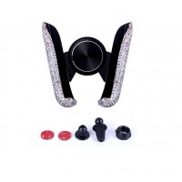 Vehicle bracket and mobile phone holder with diamond design and gravity sensing mobile phone stand